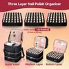 SIYNPAV Nail Polish Organizer Bag Holds 126 Bottles (15ml/0.5fl.oz)& Nail