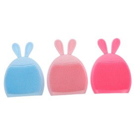 FRCOLOR 3pcs Face Face Scrubber Baby Face Washer Exfoliating Face Massager Facial Clean Brush Face Clean Massager Chid Facial Cleaning Massager Bath Sponge Child Scalp Shower