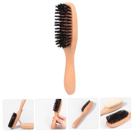 Healeved Ergonomic Beard Brush Wood Handle Men's Grooming Tool for Styling Detangle