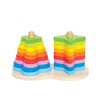 Hape Wooden Double Rainbow Stacker Set| Color Recognition Stacker &