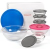 dokaworld Set of 6 Stackable Space-Saving Nesting Glass Bowls with