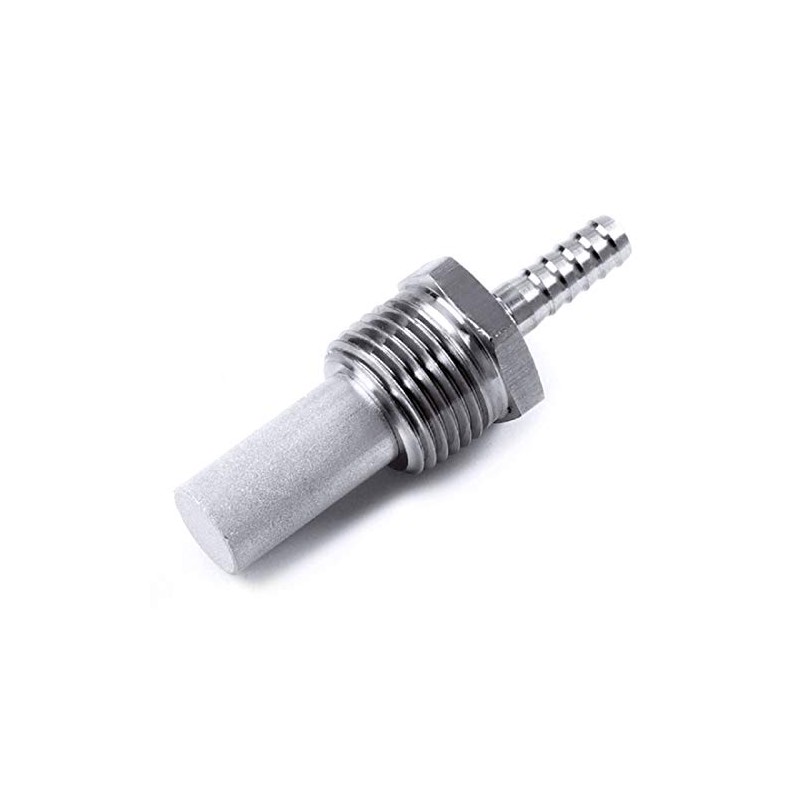 0.5 Micron Inline Oxygenation Diffusion Stone, 1/2" NPT Hose Barb
