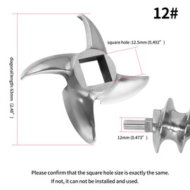 Meat Grinder Blade #12 Replacement Knife Cutter