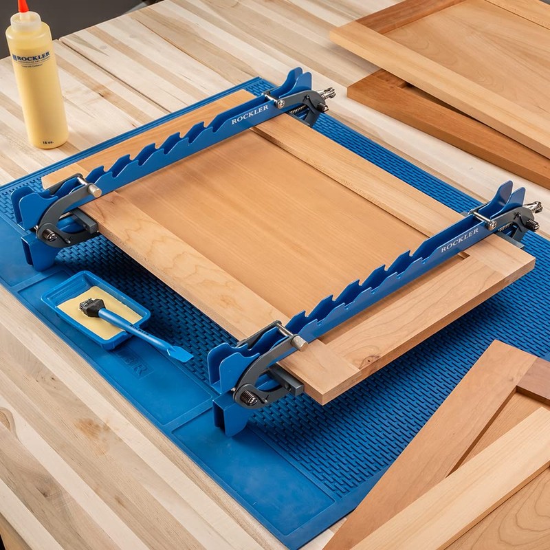 Rockler Mini Deluxe Panel Clamps (2-Pack) - Powerful Four-Way Pressure