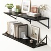 36"W x 10"D Floating Shelves, 10 Inch Deep Black Floating