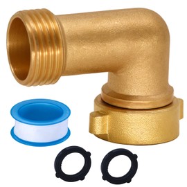 Brass-Garden-Hose-Elbow-Connector, 90-Degree-Heavy-Duty-For-Rv, Brass Pipe Fittings Hose Elbow, Water Intake Hose-Adapter-3/4-Inch-Ght-Male-and-Female (1)