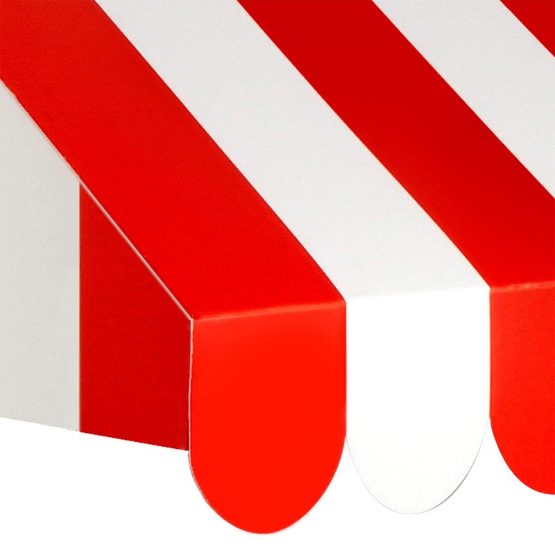 "Beistle 3D Awning Wall Decorations, 2-Count Red and White Striped