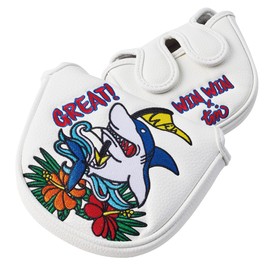 WINWIN STYLE ALOHA SHARK Putter Cover, Pin Type/Mallet Type (Tamo Collaboration Model) (Mallet Type (PCM-408))