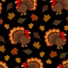 Three Rooker Fall Leaves Necktie Mens Thanksgiving Tie Turkey Neckties