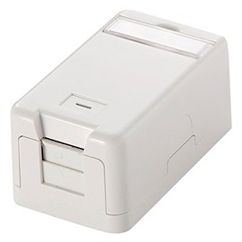 Equip Surface-Mounted Housing for 1 Keystone Jack with Cover White