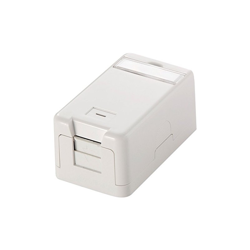 Equip Surface-Mounted Housing for 1 Keystone Jack with Cover White