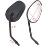 BREDUXSER Universal 8mm 10mm Oval Motorcycle RearView Side Mirrors for