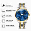 Taxau Silver Waterproof Watches for Men Stainless Steel Dress Men