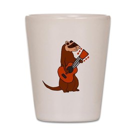 CafePress Ferret Playing Guitar Unique and Funny Shot Glass