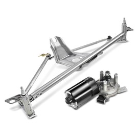 MNMSYH Front Windshield Wiper Linkage with Motor for VW for Cabrio 1998-1999 for Golf 1994-1999 for Jetta 1993-1997 Bolt on-Attachment Method Iron-Bushing Material Silver-Colo R Without