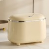 Desktop Trash Can with Lid Small Detachable Countertop Garbage Can