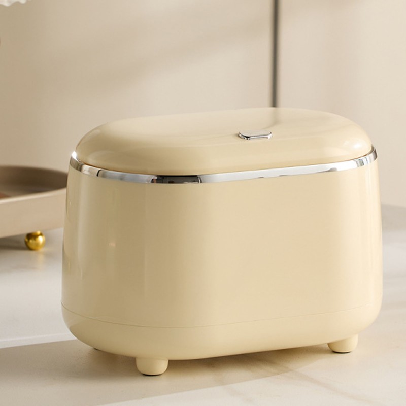 Desktop Trash Can with Lid Small Detachable Countertop Garbage Can