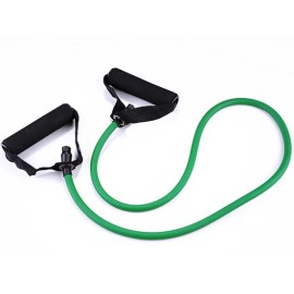 Breveltion 1 PC 47in Length Green Color Exercise Latex Resistance Bands Yoga Stretch Rope
