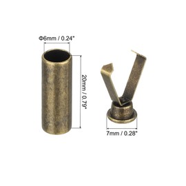 uxcell 8Pcs Shoelace Tips Alloy Shoelace Head, Bronze Cylindrical Shoe Lace Ends Cords End Tip Metal Aglets Replacement Head for Shoestring Clothes