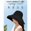 [CANFEEL] UVカット帽子 レディース 日よけ帽子 つば広 小顔効果 あご紐 風で飛ばない おしゃれ 紫外線カット