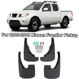 nic-473109 4x Front & Rear Splash Guards Mud Flaps for Nissan Frontier 2005-2015 Pickup