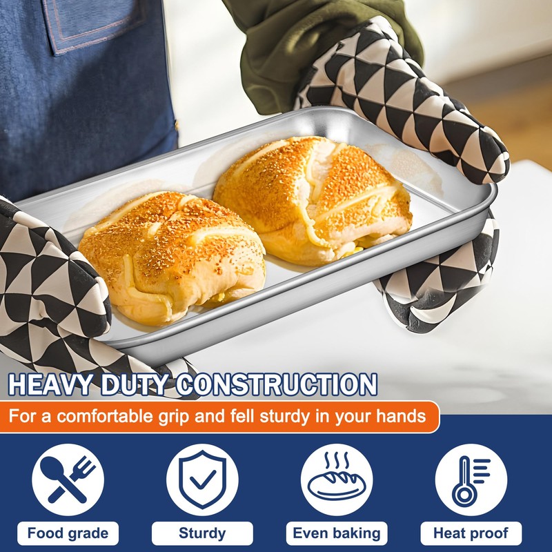 P&P CHEF 10.5 Inch Baking Cookie Sheet, Oven Pan Tray
