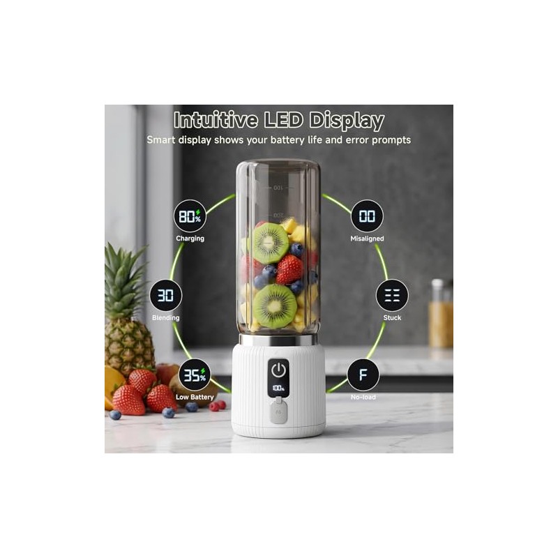 COKUNST Portable Blender for Smoothies and Shakes with LED Display