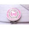 Girl Power W/Crystals Golf Ball Marker and Magnetic Hat Clip