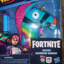 NERF Fortnite Epic Games Micro Rainbow Smash Dart Gun with 2 Darts New Hasbro