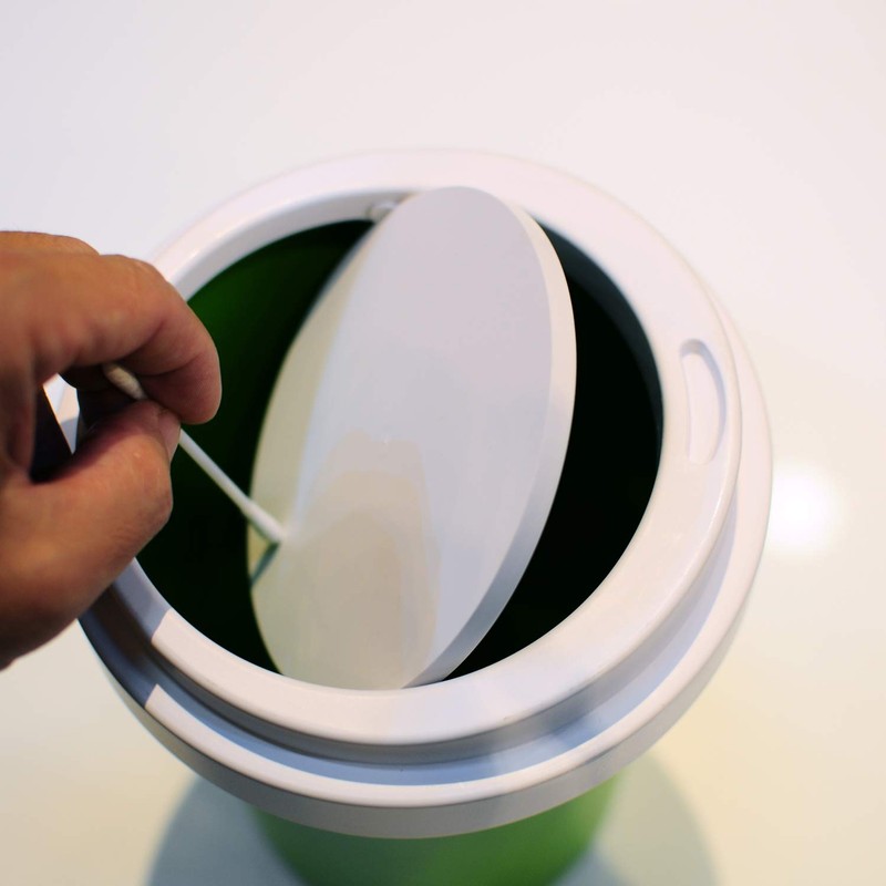 Query 5217043GR Interior Trash Can Dust Box with Lid, Small,