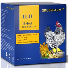 GRUBSFARM Premium Chicken Treats 11LB - Superior to Dried Mealworms - Non-GMO & 85X More Calcium Than Meal Worms - Molting & Laying Supplement - BSF Larvae Treats for Layer Hens, Ducks