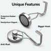 Tohoer Magnetic Hooks, 100LBS Neodymium Magnets Hook Heavy Duty with