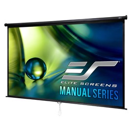 Elite Screens Manual Series, 84-INCH 16:9, Pull Down Manual Projector Screen with AUTO LOCK, Movie Home Theater 8K / 4K Ultra HD 3D Ready, 2-YEAR WARRANTY, M84UWH, 16:9, 80.4"W x 57.6"H, Black