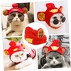 Hohopeti 1PC Lovely Pet Dog Headgear Hat Cute Red Dressing