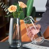 FANTESTICRYAN Modern Glass Vase Irised Crystal Clear Glass Vase for