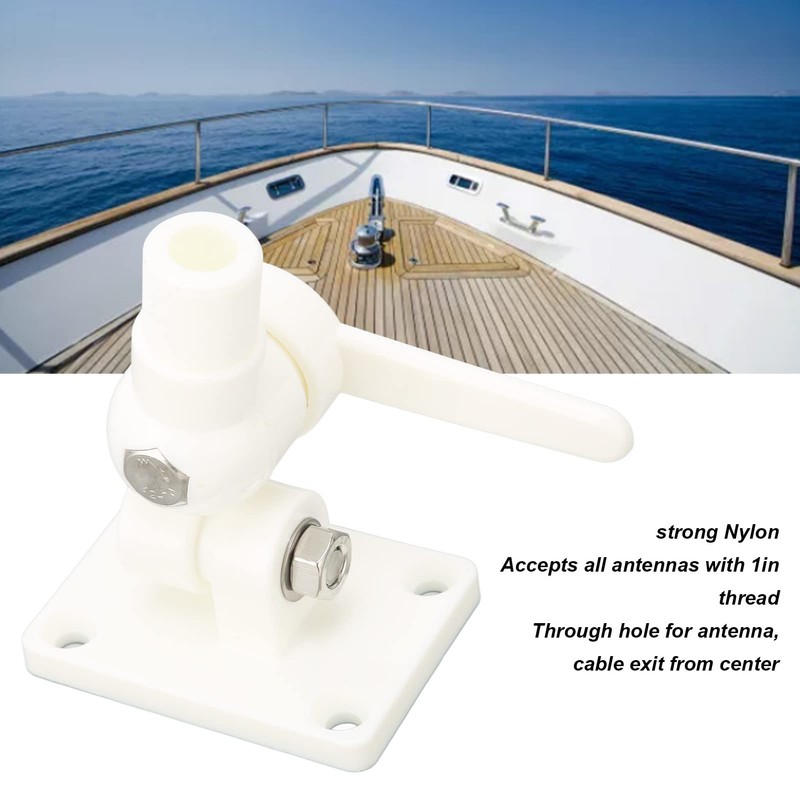 Nylon Ratchet Mount, Impact Resistant Ultra Marine Antenna Mount, Form-Fitting