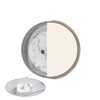 LuFun Dimmable Ceiling Lights,24W Grey Round Modern Wood Flush Mount