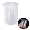 Waziaqoc 50ml/1.7oz Plastic Graduated Beaker (6 Pack), Transparent PP Measuring