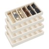 ZILAMGOO 4 Pcs Velvet Glasses Storage Trays – 6-Grid Sunglasses