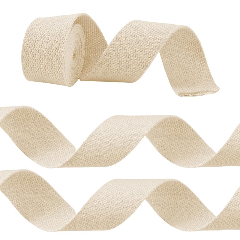 AHANDMAKER 11 Yards Heavy Polycotton Webbing White Webbing Straps 1.5