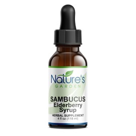 Nature's Garden - Sambucus Elderberry Syrup - 4 oz Liquid Herbal Formula