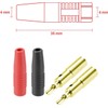 CEMYDEYO 4 mm Gold-Plated Banana Socket, Pack of 10 Insulated