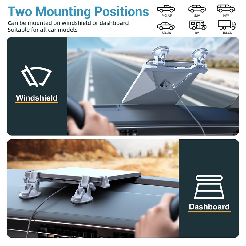 Starlink Mini Car Mount for Dashboard,Starlink Mini Mount Adjustable Suction