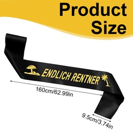 EIHI 1 Piece Pensioner Sash Decoration Retirement Accessories A Legend Retirement No Time Am Retirees Gift for Retirement Party Farewell Party Decoration Sash Accessories, black