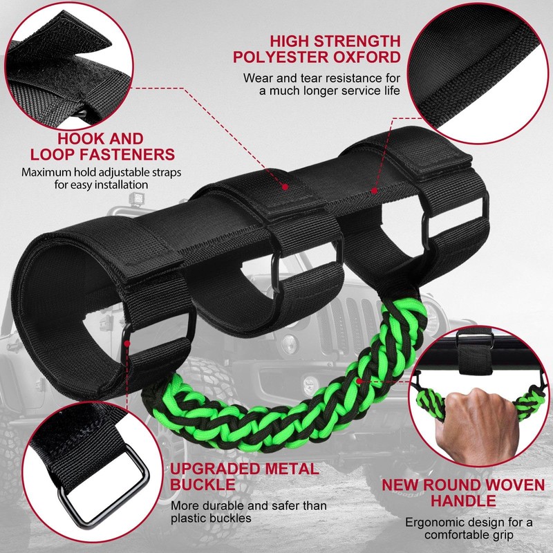 moveland Upgrade Handles Grab Roll Bar Grab Handles - Paracord