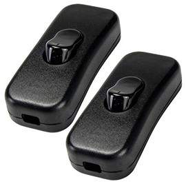 Paquete de 2 interruptores de cable en línea, interruptor de control de lámpara de encendido y apagado para recámara, lámpara de mesa de recámara, luces LED de computadora