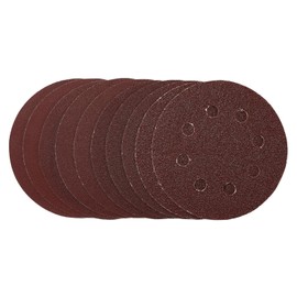 Draper 53510 Sanding Discs, 115mm, Hook & Loop, Assorted Grit - 40G, 80G, 120G, 240G (Pack of 10)
