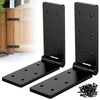 Lipshome Heavy Duty Gate Hinges,Black Door Hinge with Screws, Adjustable
