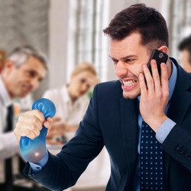 3.54" Stress Balls for Adults, Non-Toxic Sugar Ball Maltose Stress Balls for Kids, Dough Ball, Pop Fidget Toys - Sensory Squishy Balls (Blue)