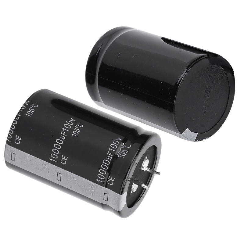 2pcs 10000uF 100V Electrolytic Capacitor 105℃ 35X50mm